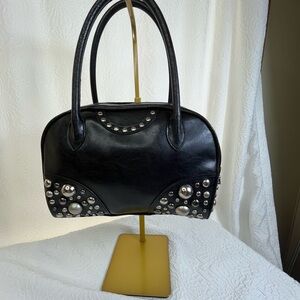 Apt. 9 Black Studded Shoulder Bag